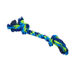 Buster Colour Dental Rope Dog Toy 2-Knot Blue/Lime Large