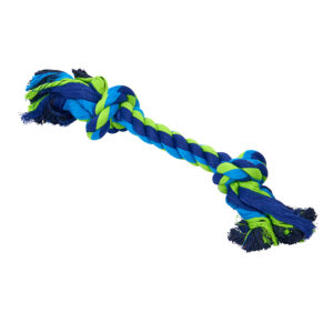 Buster Colour Dental Rope Dog Toy 2-Knot Blue/Lime X-Large