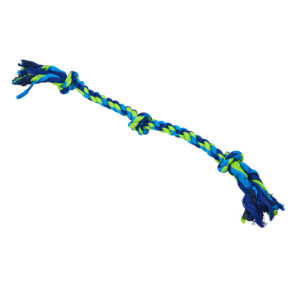 Buster Colour Dental Rope Dog Toy 3-Knot Blue/Lime Large