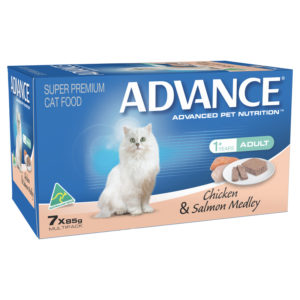 Advance Adult Cat Chicken & Salmon Medley 85g x 7 Cans