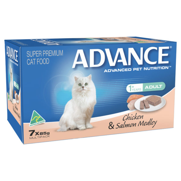 Advance Adult Cat Chicken & Salmon Medley 85g x 7 Cans