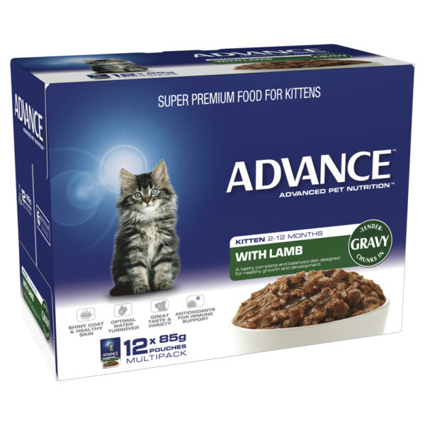 Advance Kitten with Lamb in Gravy 85g x 12 Pouches 1